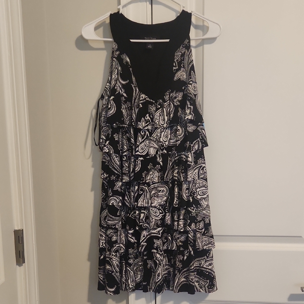 Black and White Paisley Dress